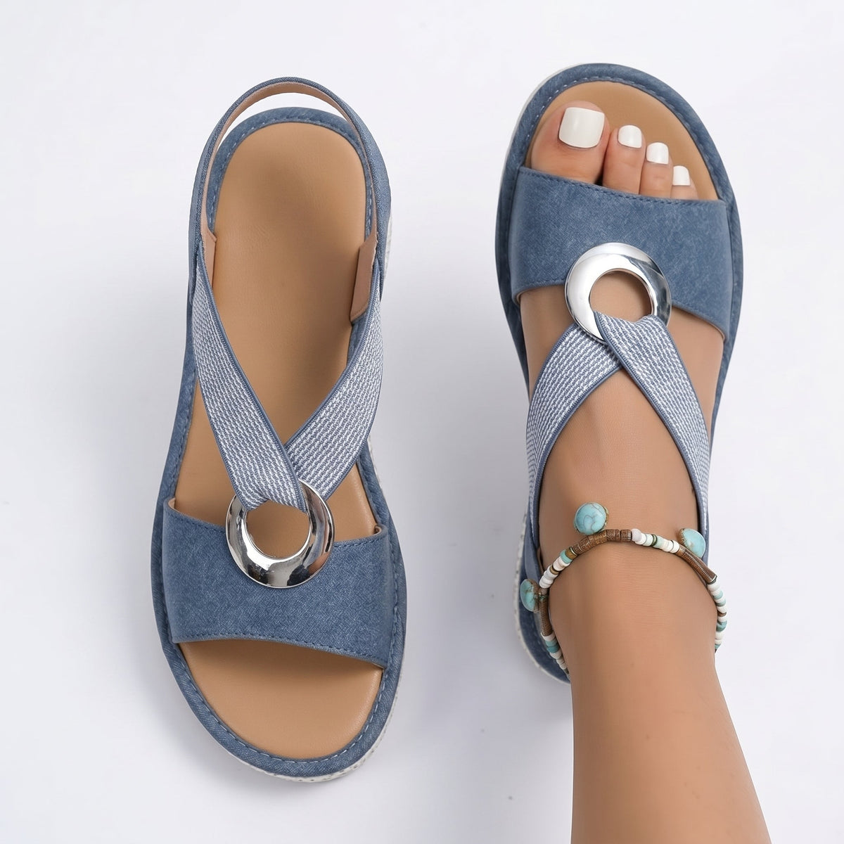 Gabriela | Textured Comfort Sandals