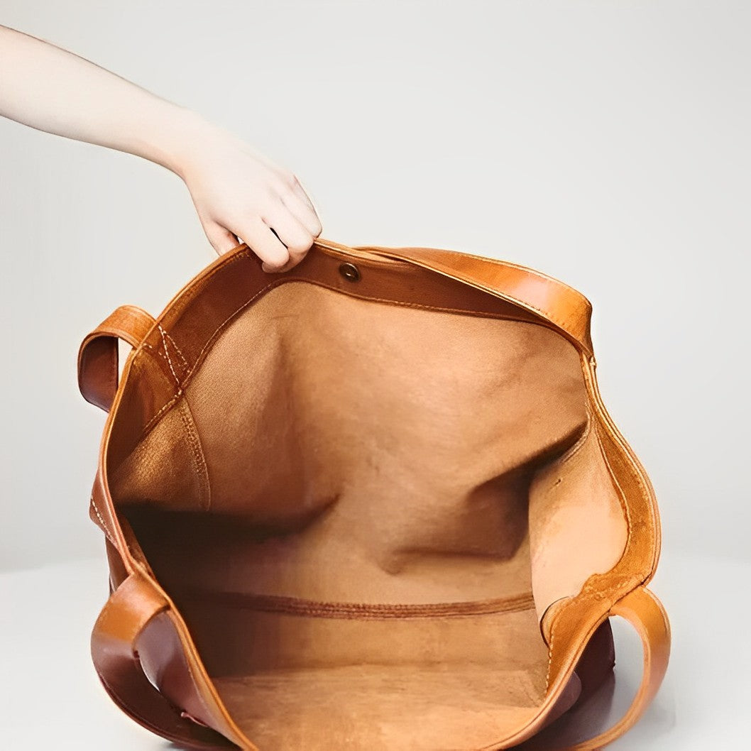 Zaira™ Vintage Leather Bag - Timeless Structured Everyday Style