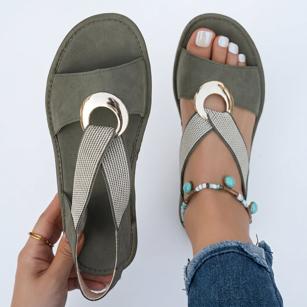 Gabriela | Textured Comfort Sandals