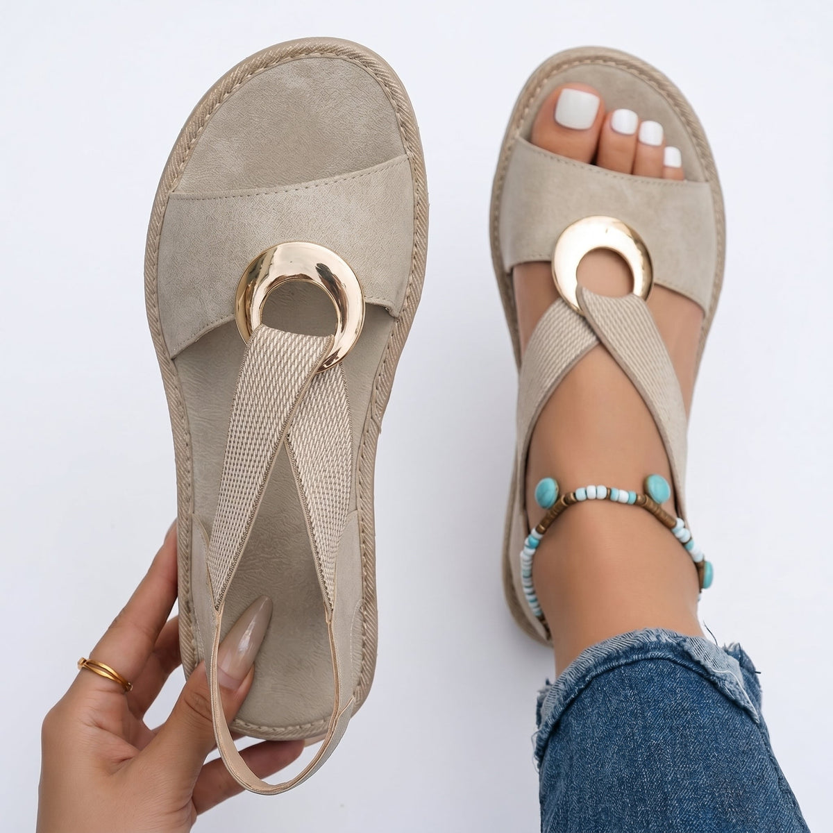Gabriela | Textured Comfort Sandals