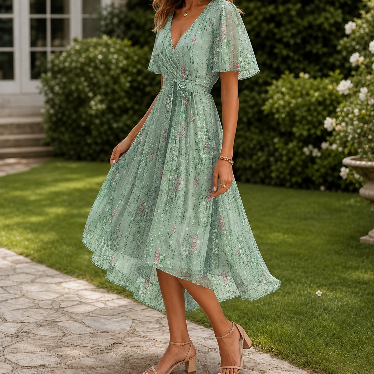 Amelie Wrap Midi Dress