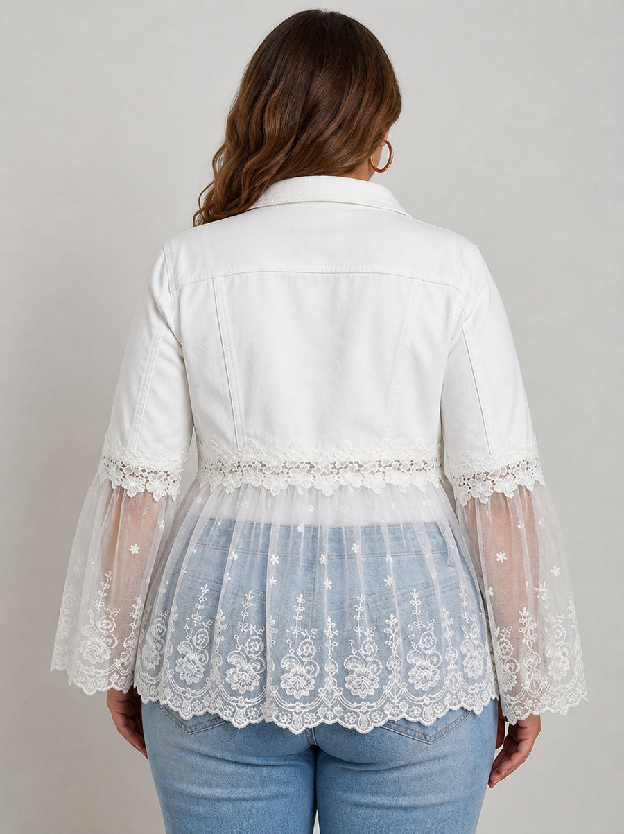 Melody | Jacket with Lace and Sheer Hem
